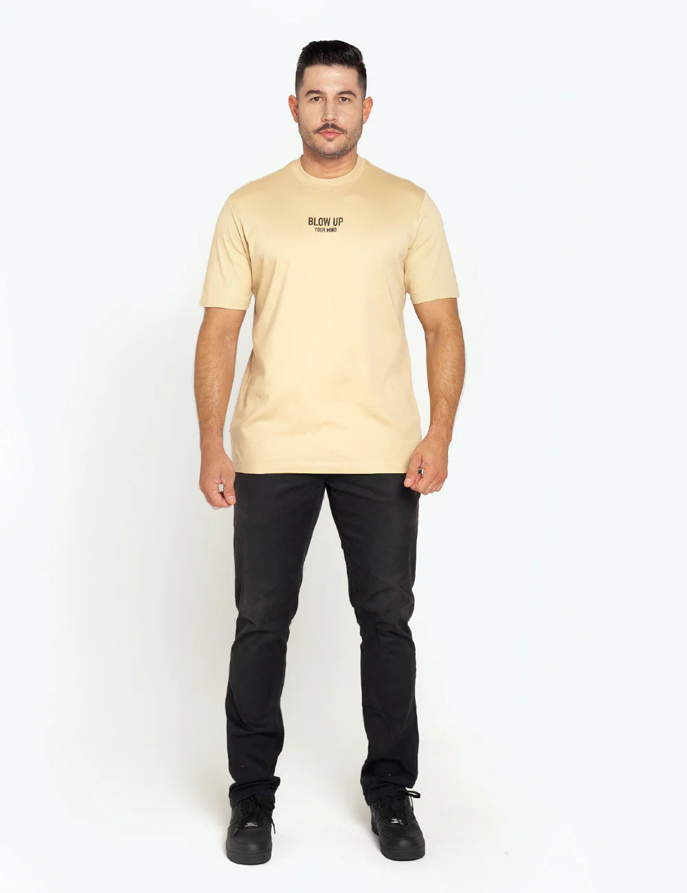 T-Shirt Blow Up Slim Fit Camel