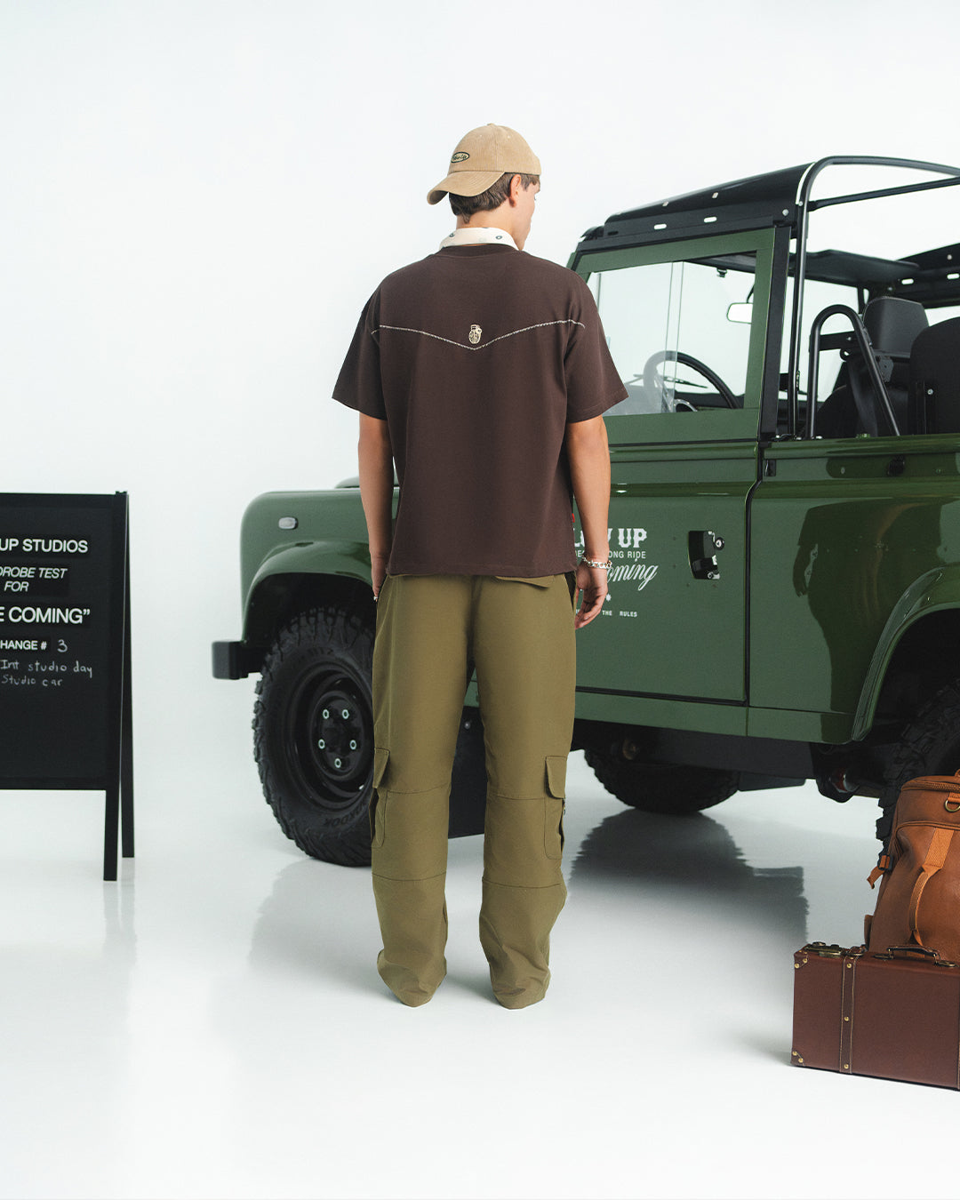 Blow Up Pants Western Olive Wide