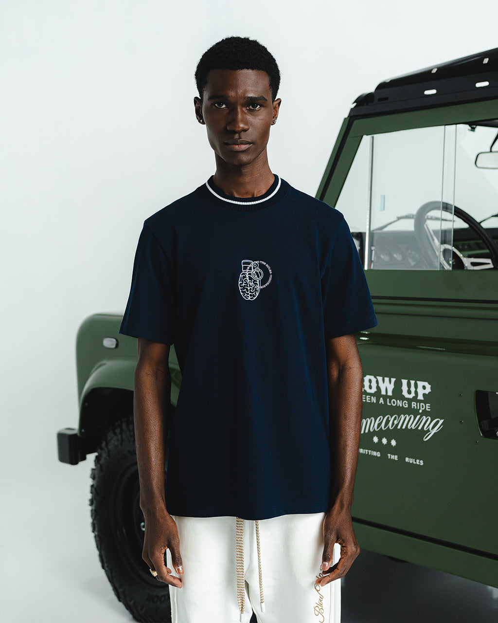 Blow Up T-Shirt Big Granade Slim Fit Blue