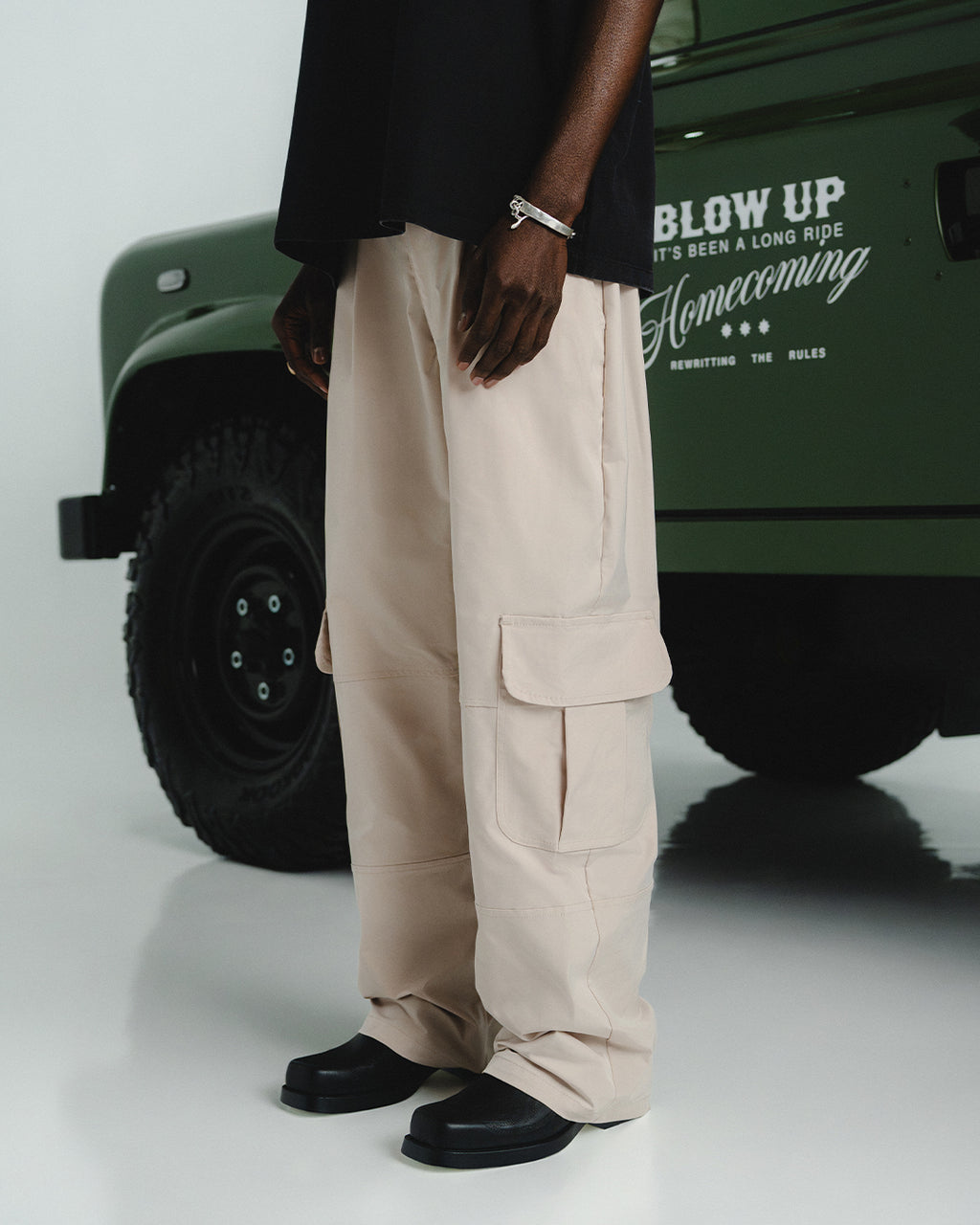 Blow Up Pants Western Oatmel Wide