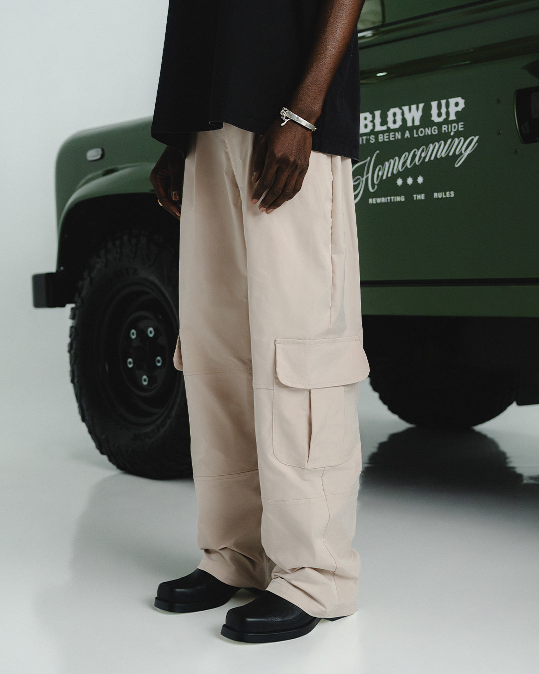 Blow Up Pants Western Oatmel Wide