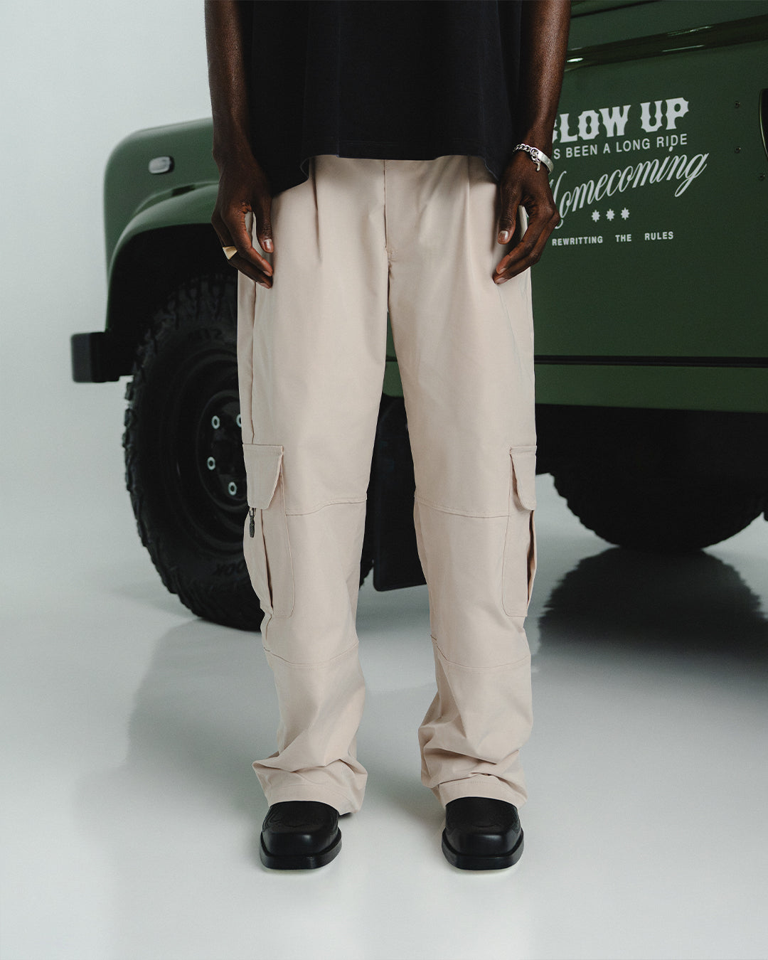 Blow Up Pants Western Oatmel Wide