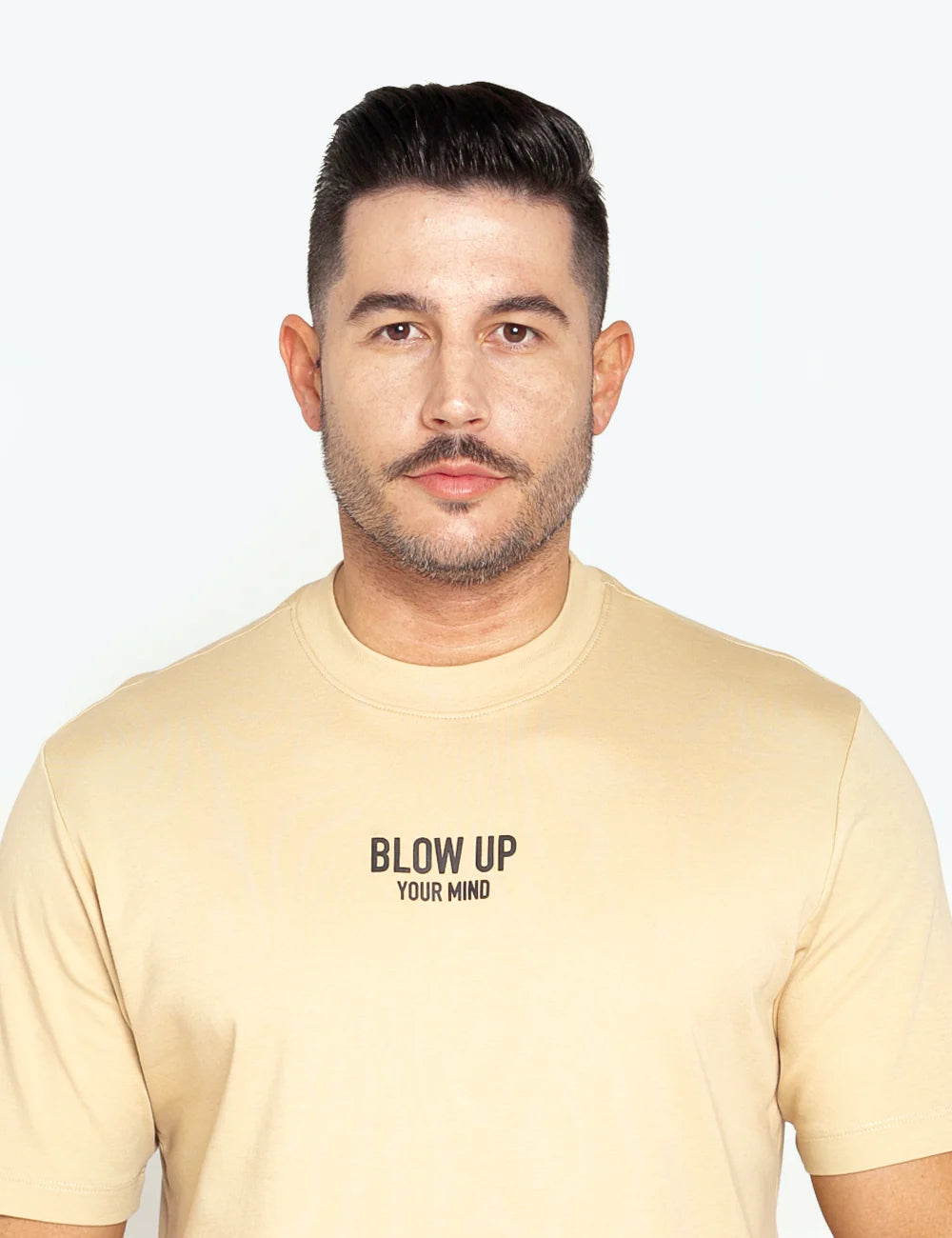 T-Shirt Blow Up Slim Fit Camel