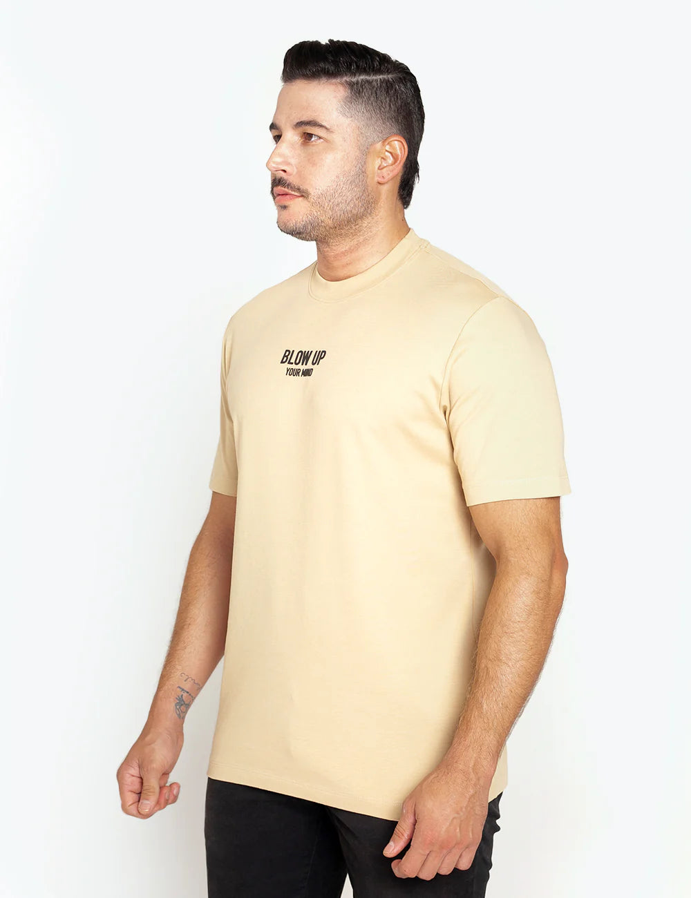 T-Shirt Blow Up Slim Fit Camel