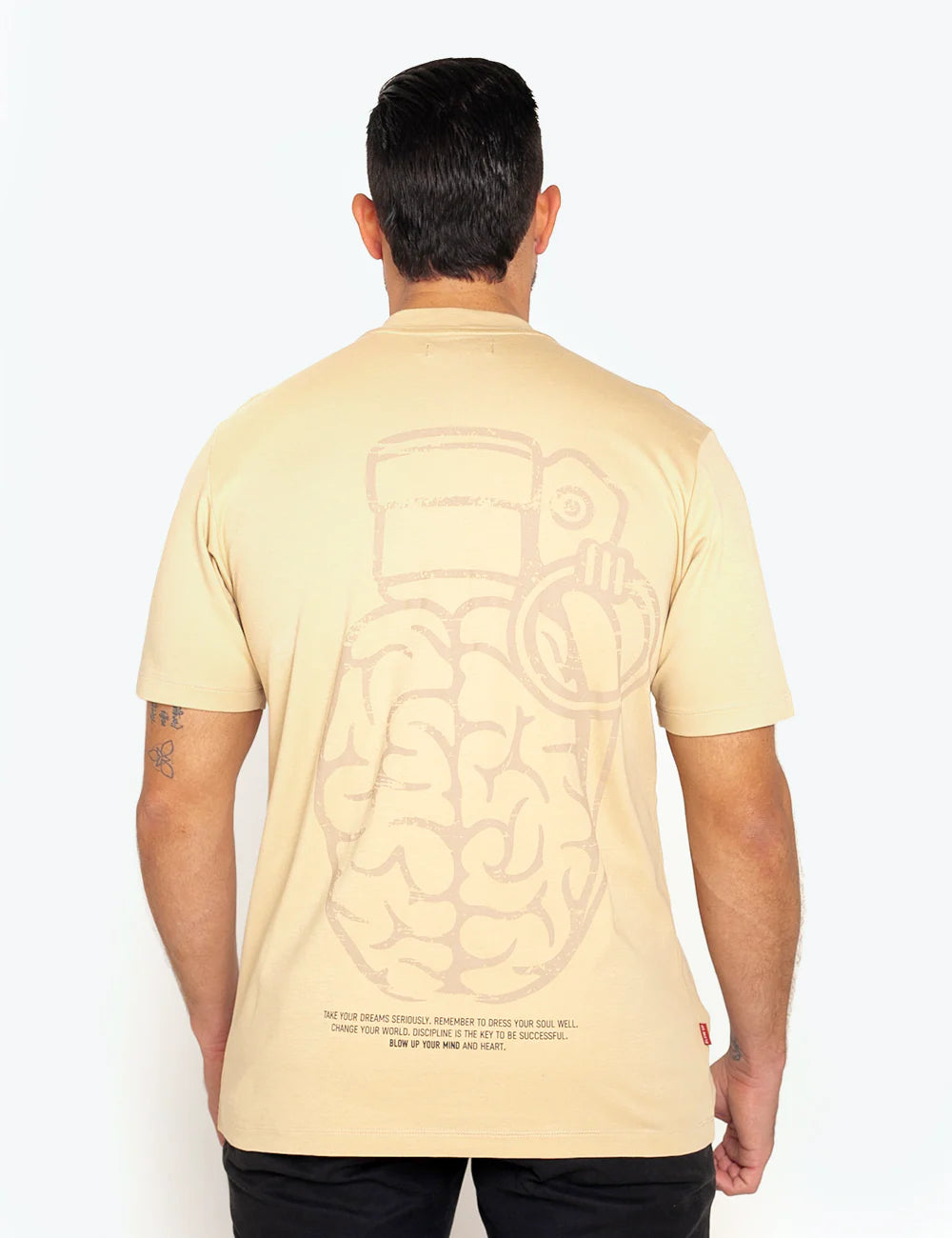 T-Shirt Blow Up Slim Fit Camel