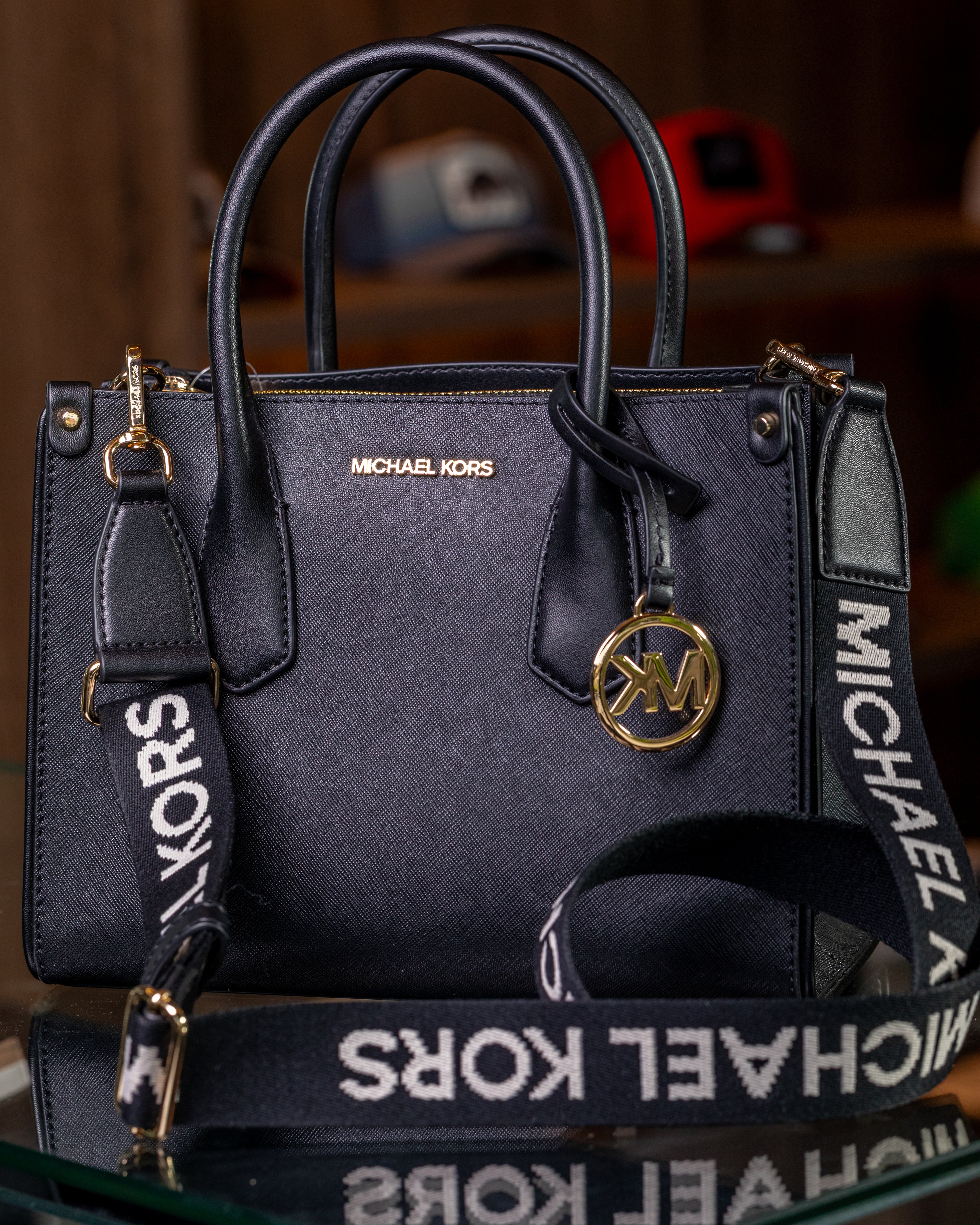 Michael Kors Mk Black Letters Straps