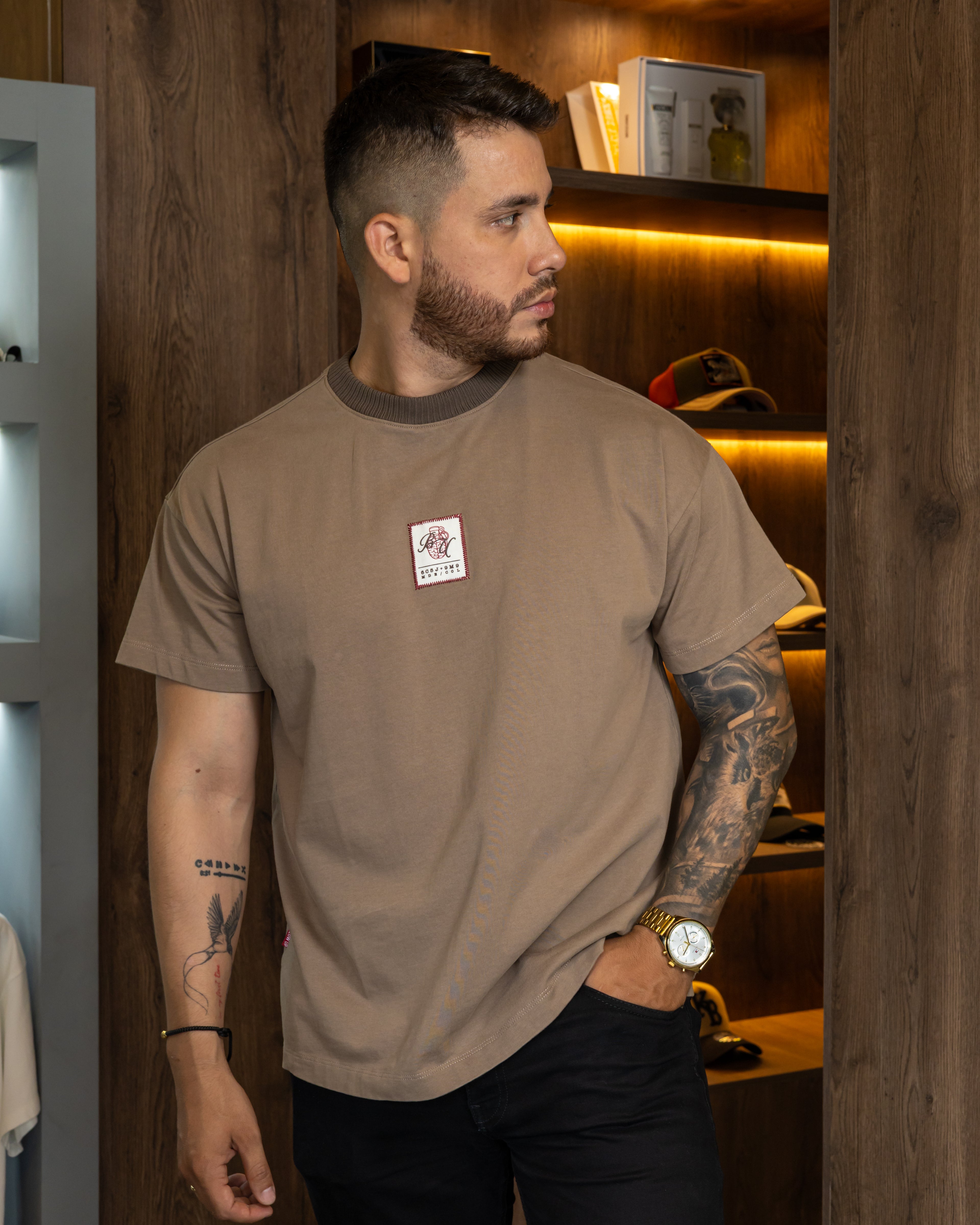 Blow Up T-Shirt Most Wanted Regular Fit Camel