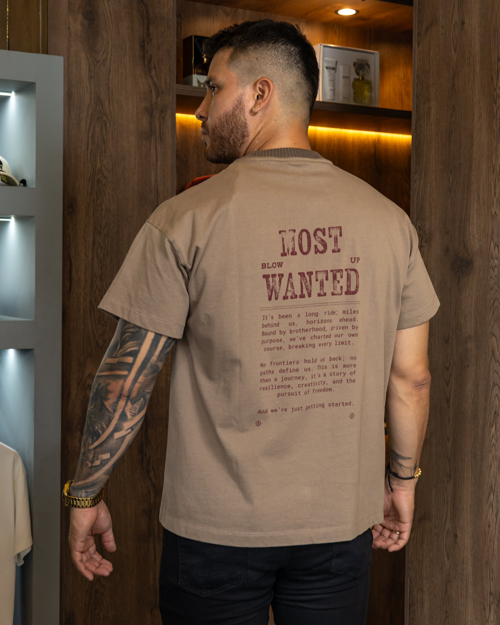 Blow Up T-Shirt Most Wanted Regular Fit Camel