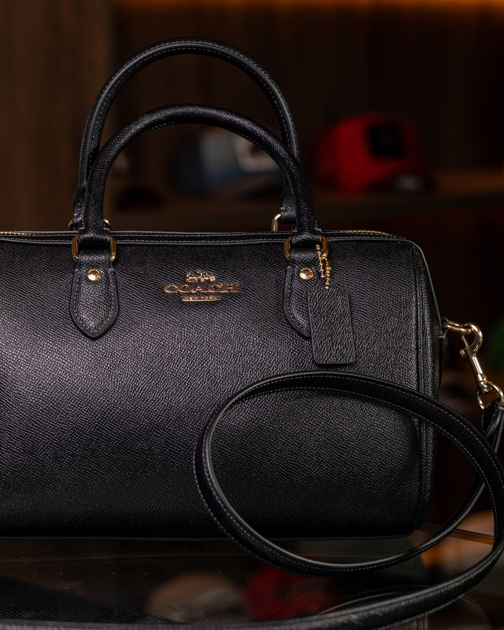 Coach Bolso Negro Satchel Rowan CV403