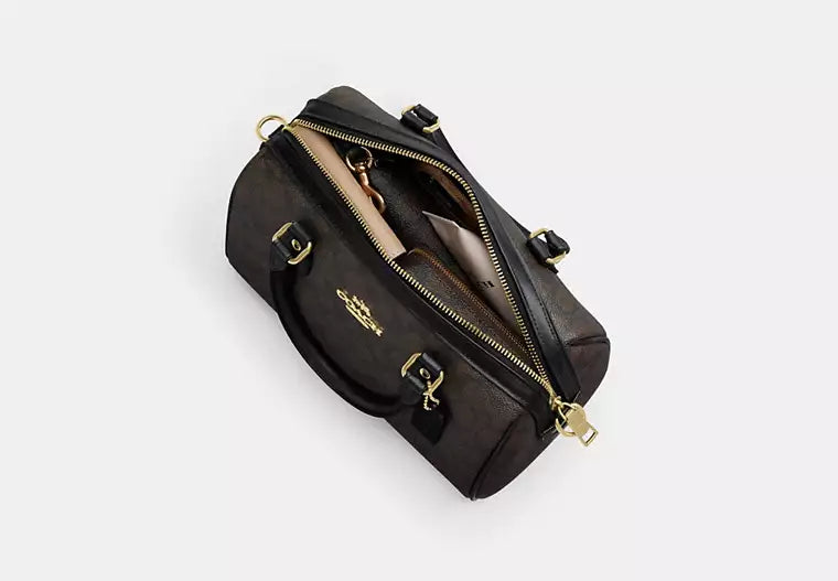 Coach Bolso Negro Satchel Rowan CV403