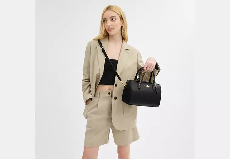 Coach Bolso Negro Satchel Rowan CV403